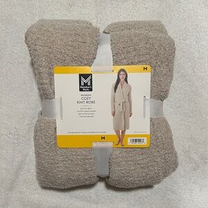 Member’s Mark Women's Beige Cozy Knit Robe Size Medium NWT